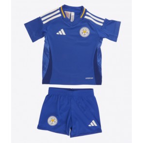 Leicester City Dětské Domácí dres komplet 2024-25 Krátký Rukáv (+ trenýrky)